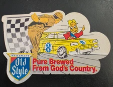NOS 70s Vintage Old Style Beer Pure Brewed Gods Country Race Car Decal Sticker