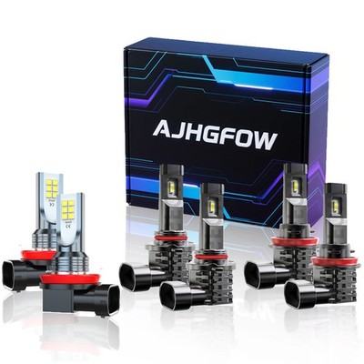For Jeep Compass Sport Utility 4-Door 2014-2021 6X LED Headlight Fog Light Bulbs