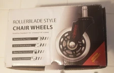 Seddox Rollerblade 5 PK Office Gaming Chair Wheels Stem Standard 7/16" x 7/8"