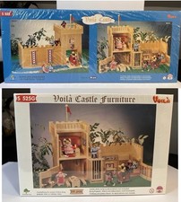 New Sealed Voila Wooden Toy Castle S525 with Furniture Pack S525G