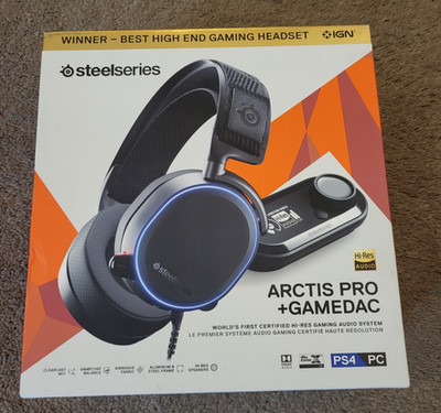 Steelseries Arctis Pro + GameDAC Wired Gaming Headset Black 61453 PS4 PC *READ*