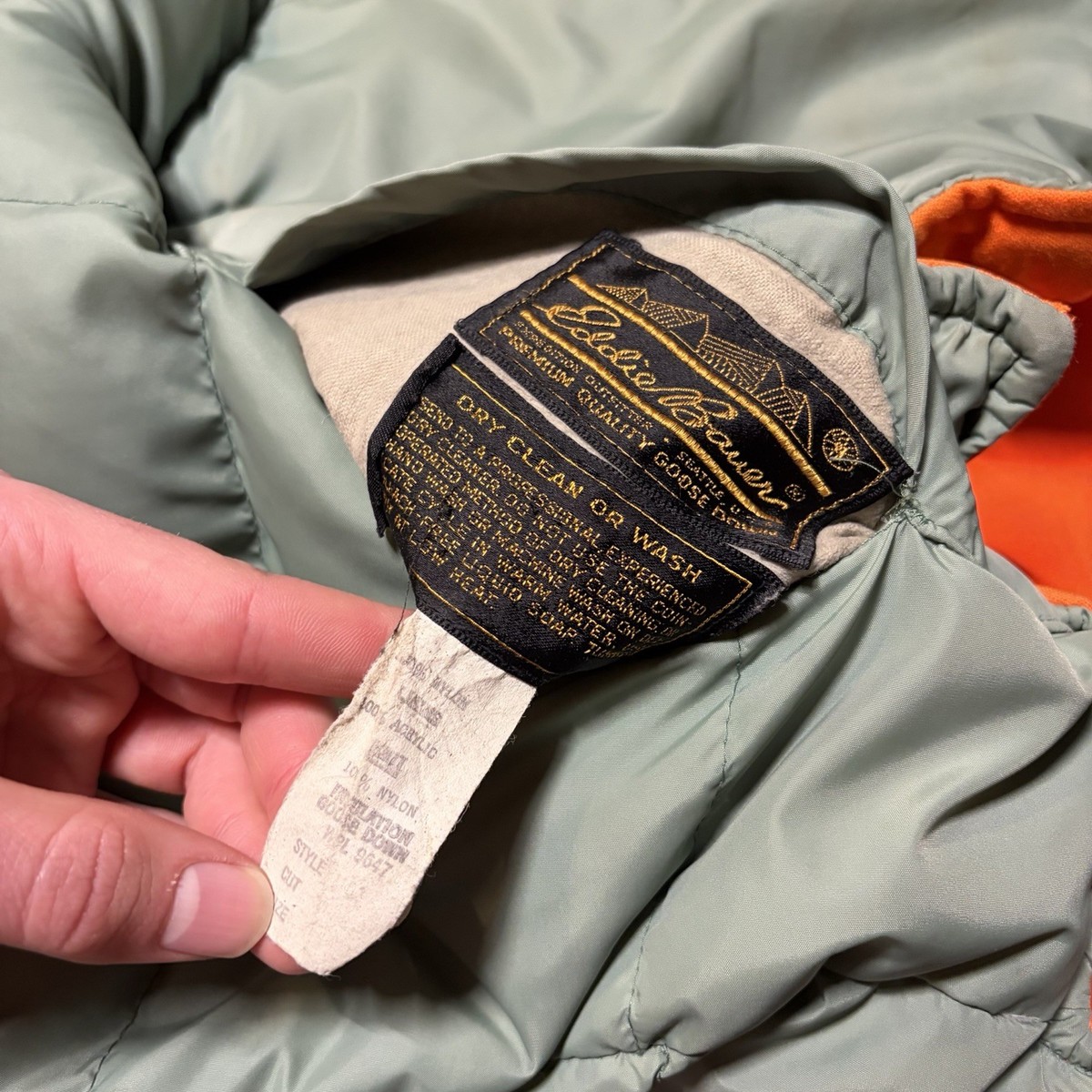 Vintage 90s Eddie Bauer Down Reversible Quilt Puffer Vest Men