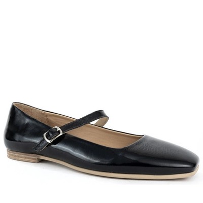 La Conte Damen Schwarze Leder Ballerinas Freizeit LAC6023-25113