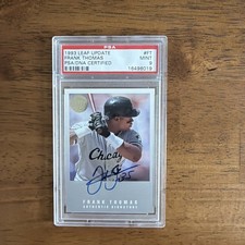 1993 Leaf Update Frank Thomas PSA 9 MINT BOLD BLUE AUTO /3500 Autograph