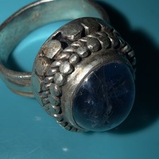 Vintage 925 Sterling Silver Black Onyx Ring Oval 8.4 Grams Size 7.25