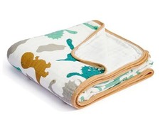 Muslin Baby Blanket Thicker, 30x40 Organic Cotton Newborn 30"x40 1 Dinosaur