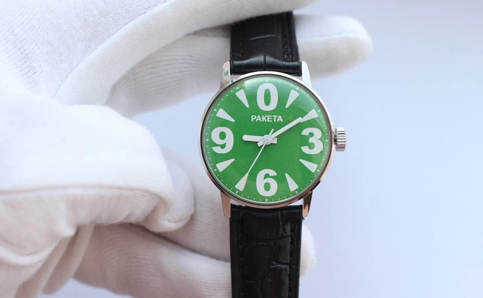 Raketa unisex BIG ZERO Mechanical 2609 Raketa Watch Small Zero Raketa 0 Green - Image 4 of 4