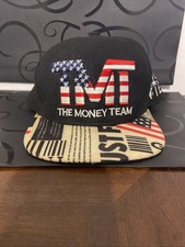 The Money Team TMT Courtside Snapback Hat Floyd Mayweather Black American Flag