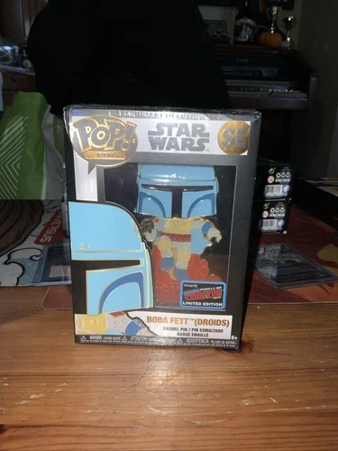 Funko Pop Pin! Boba Fett Droids - Star Wars - 2022 NYCC Exclusive Sticker