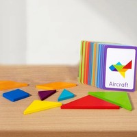 Holz Tangram Formen Puzzle Toys Family Brettspiele Tangram Mathematikmuster