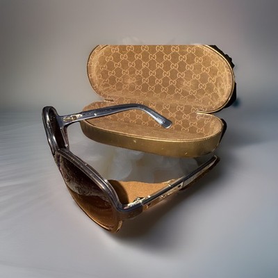 GUCCI Designer Damen Sonnenbrille & Box/ Case & Tuch, Top Zustand