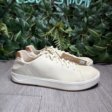 Olukai Mens Lae' Ahi Li 'ili Sneakers Shoes Brown Leather Lace Up Men M 9 Beige