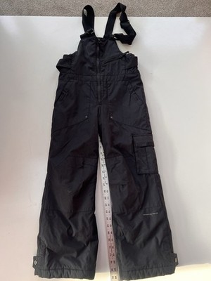 COLUMBIA Insulated Zip Snow Bib Pants Overalls Unisex Youth Kids Size 8 BLACK