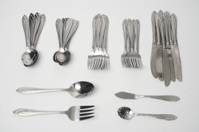 Hampton Silversmiths Lace Frosted Stainless Steel Spoon Fork Knife *SELECT*