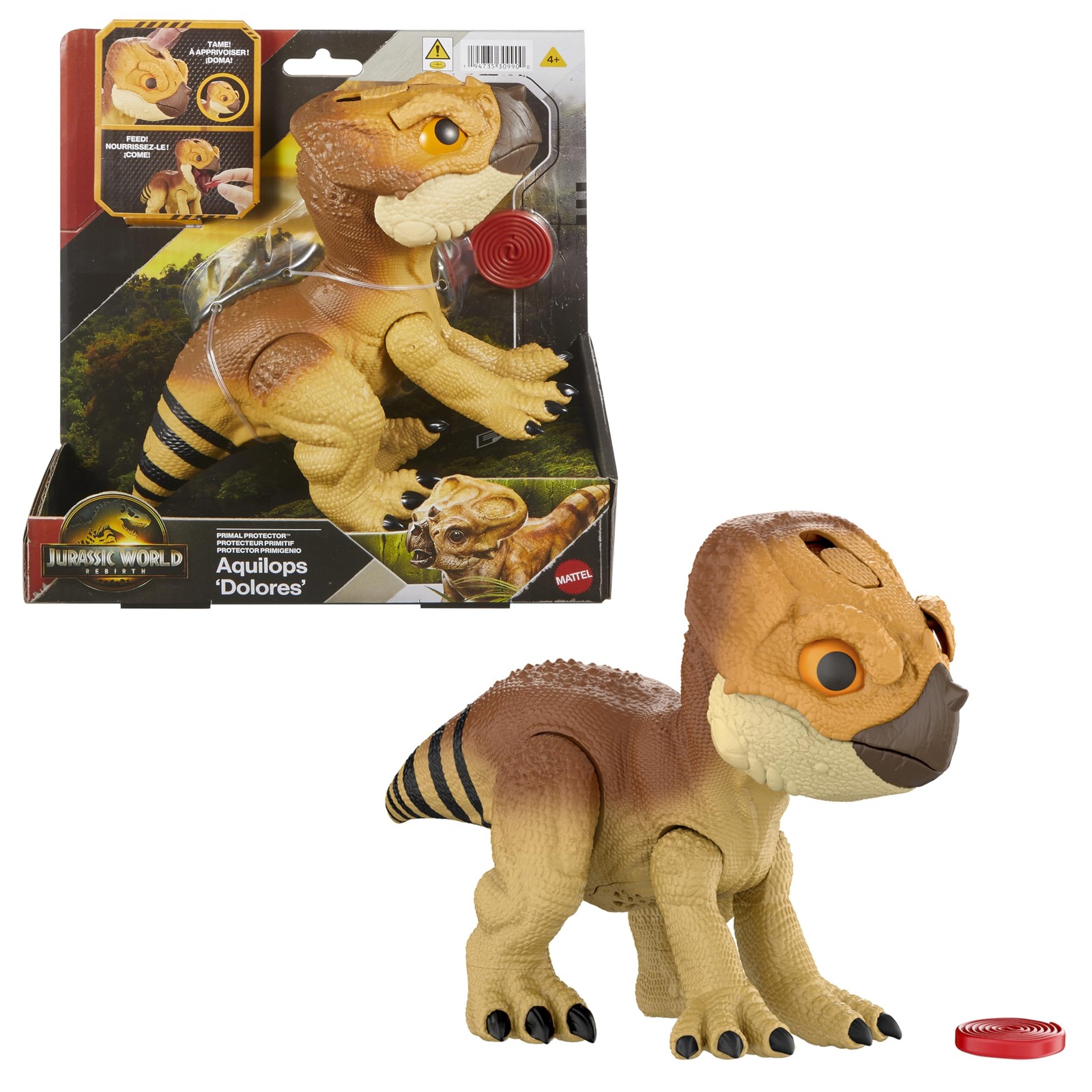 Mattel Jurassic World Rebirth Primal Protector Aquilops Dolores Interactive Din 9890₽