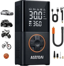 AstroAI L7 Tire Inflator Portable Air Compressor Cordless Mini Bike Orange 