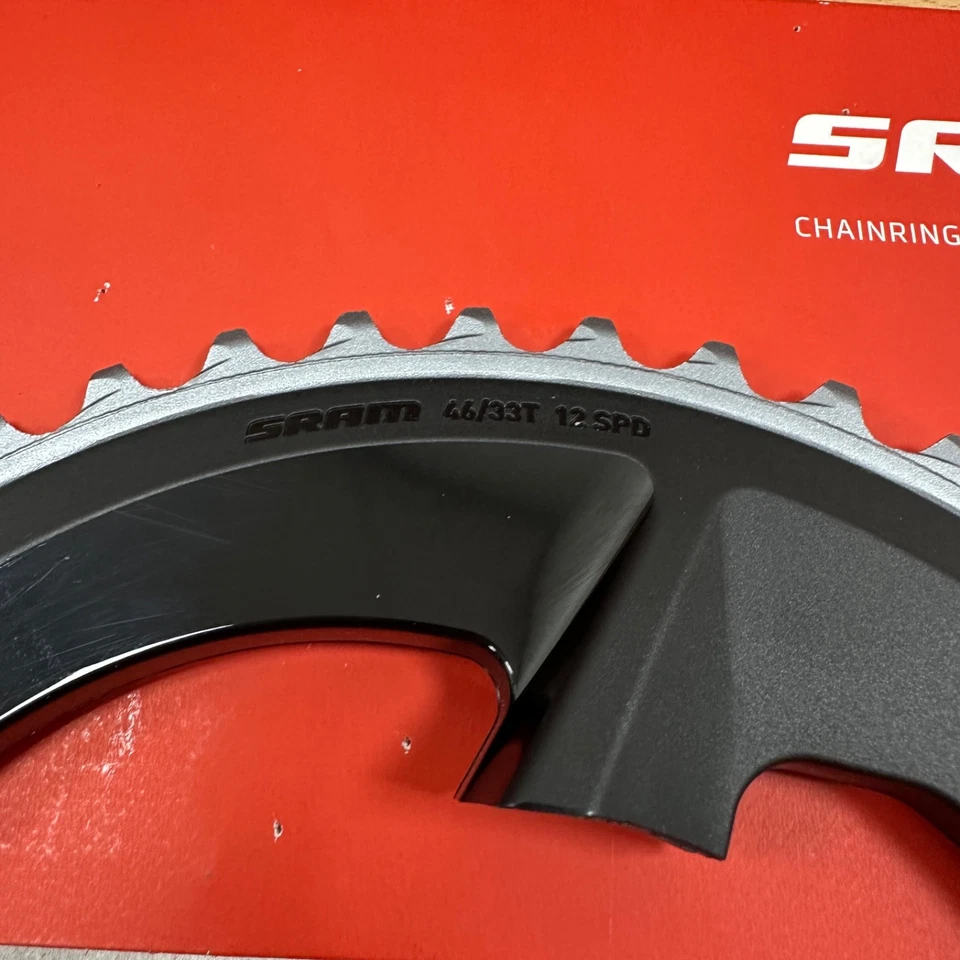 SRAM Rival 12-Speed Chainring 46T 46 Tooth Black Road Bike 107mm - Image 3 of 4