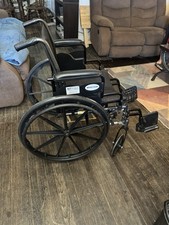McKesson Manual Wheelchair, Black, Adjustable Footrests, Wheel Locks, 4W