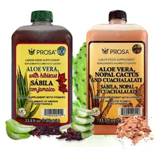 PROSA Aloe Vera, Nopal Cactus, Cuachalalate And Prosa hibiscus Sabila Combo
