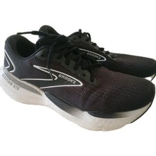 Brooks Glycerin GTS 21 Mens Size 9 D Black White Running Shoes Support DNA Loft