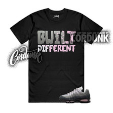 Air Max 95 Pink Foam OG Big Bubble White Black Silver T Shirt Match BUILT