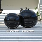 AplusChoice Big Shiny Inflatable Mirror Ball Set 20" 32" Gaint PVC 2PCS Black — photo 9