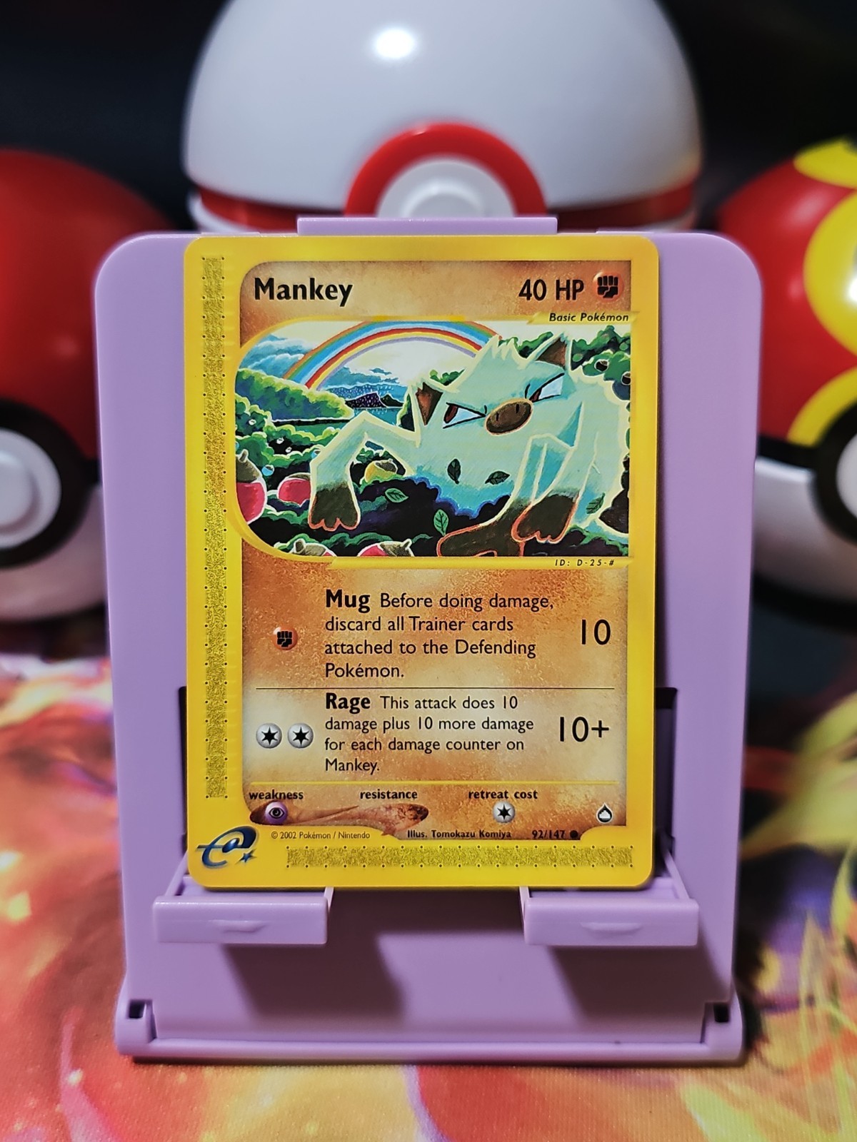 Pokemon TCG Mankey 092/147 Aquapolis Non-Holo