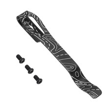 66mm Black White Deep Carry Pocket Clip Knife Pocket Back Clip w Screw for DIY