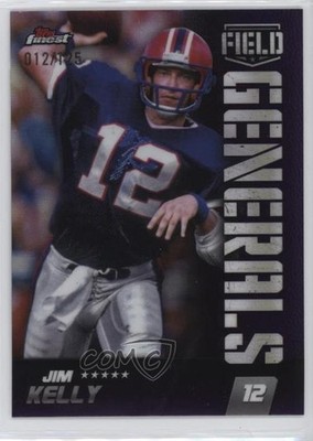2024 Topps Finest Field Generals Purple Refractor /125 Jim Kelly #FG-14 HOF 1pd2