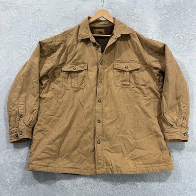 St Johns Bay Canvas Jacket 2XL Chore Cotton Barn Field Fleece Button Western