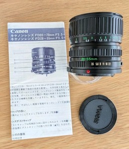 Canon FD 28mm-55mm 3.5-4.5 Lens SHARP OPTICS Wide Angle, A1 AE1 & Program etc