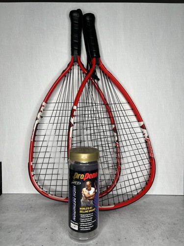 Head squash rackets with balls