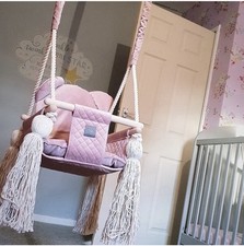 Luxury Baby Swing  Wood Indoor Outdoor Tree Swing Toddler Infants Swing Hanging