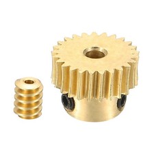 Worm Gear Set 0.5 Module 1:25 Reduction Rate(Gear-3mm Bore, Rod 1.98mm Bore)