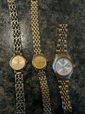 3 watches,Seiko, Citizen and Pulsar 