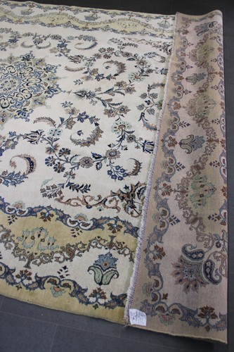 Perserteppich Tapis Carpet - Pistazien KESHAN - 376X253cm - Nr.F3987 (GEWASCHEN) - Bild 11 von 20