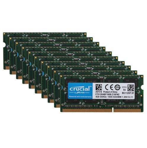 Crucial 16G 8G 4GB 1.35V PC3L-12800S DDR3L 1600MHz Laptop Memory RAM SODIMM LOT - Picture 16 of 16