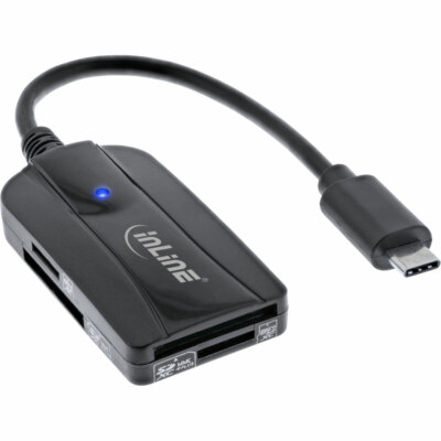 InLine  Card Reader USB 3.1 USB-C  für SD/SDHC/SDXC microSD UHS-II kompatibel
