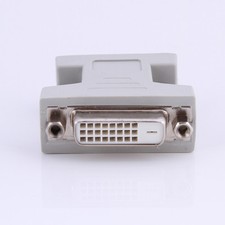 DVI-D Female Analog 24 1 to 15-pin VGA Male Connector Adapter Double link NEW
