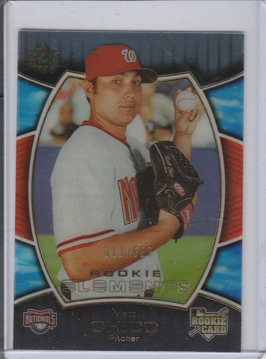 Matt Chico Nationals 2007 Upper Deck Elements Rookie RC 13/550 | eBay