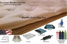 King SOFTSIDE WATERBED with Bamboo Euro Top & Free Flow Full Wave Mattress