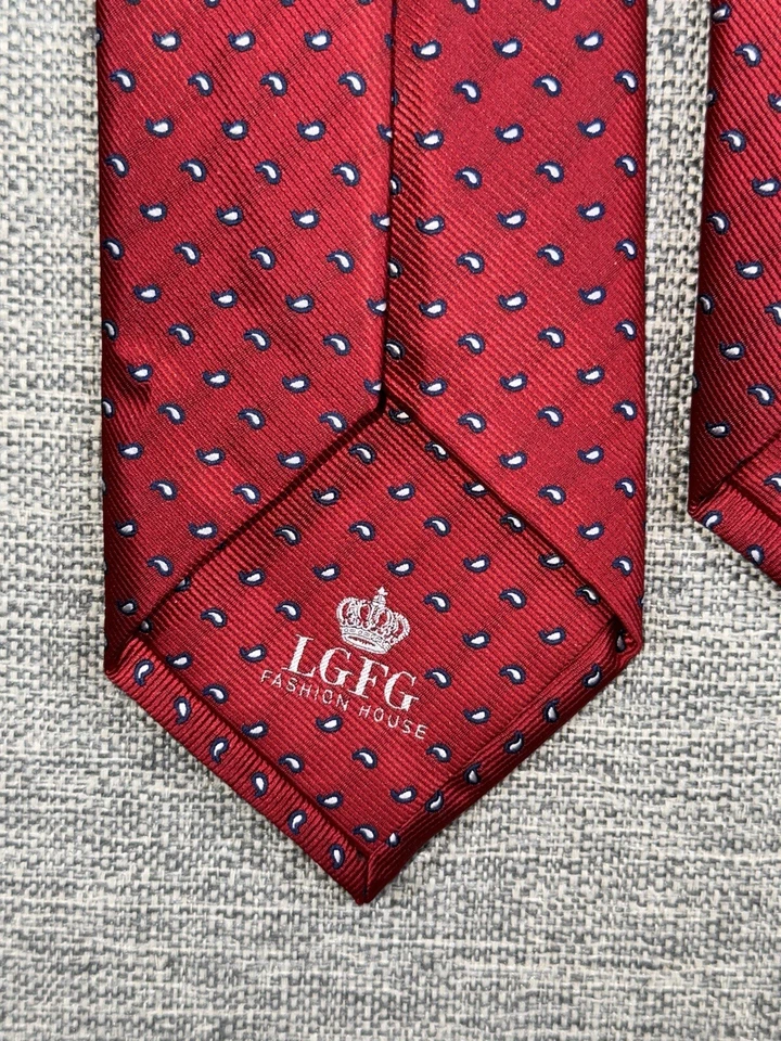 LGFG 领带男式领带时尚漂亮丝绸皇冠学院风 — 第 2/4 张图片