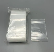 3" x 4" 4 Mil Zip Seal Plastic Bags Heavy Duty Poly Reclosable -Case of 1000