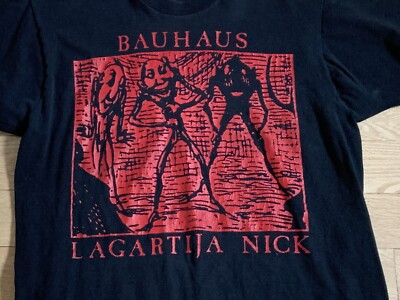 Vintage Bauhaus Lagartija Nick Band TShirt Size L Goth Men Single