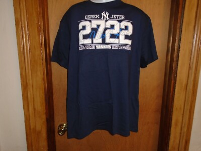 Derek Jeter 2722 All Time Yankees Hit Leader T Shirt Large NWT