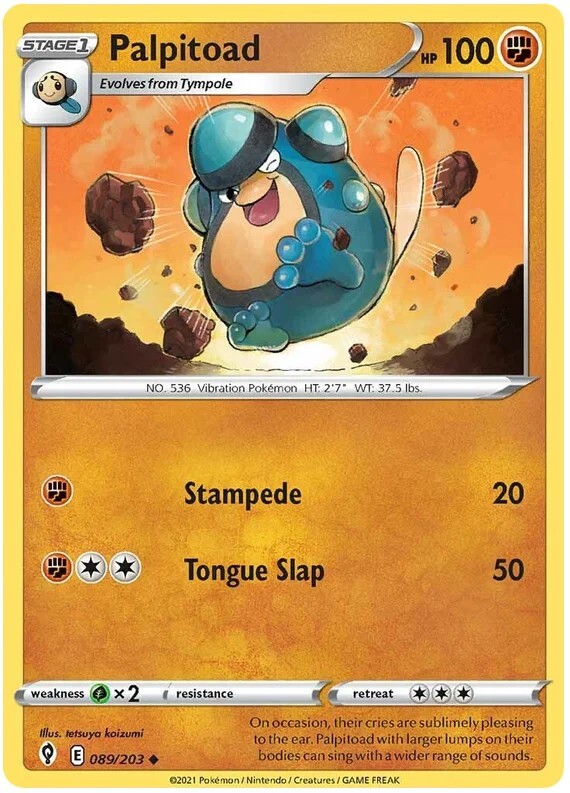 Palpitoad Pokemon TCG Card 089/203
