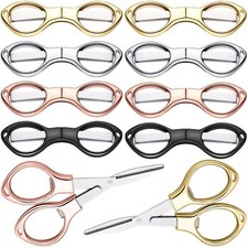 8 Pcs Travel Folding Scissors Telescopic Cutter Trip Scissors for School Office