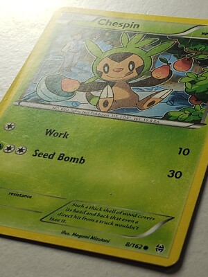 Chespin 8/162 LP - XY Breakthrough Pokemon Card - $2 Combined