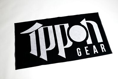 IPPON GEAR Badetuch 70x140cm Schwarz Baumwolle Handtuch Judo Ju Jutsu BJJ