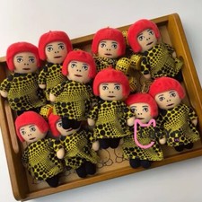 Yayoi Kusama Humanoid Polka-Dot No Face Man Keychain Hanging Plush Toy Pendant